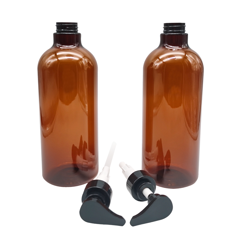 Flacone di lozione gel doccia shampoo trasparente
