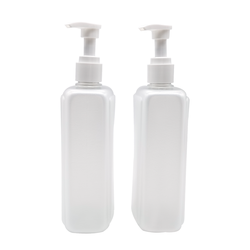 Flacone di lozione per gel doccia shampoo quadrato